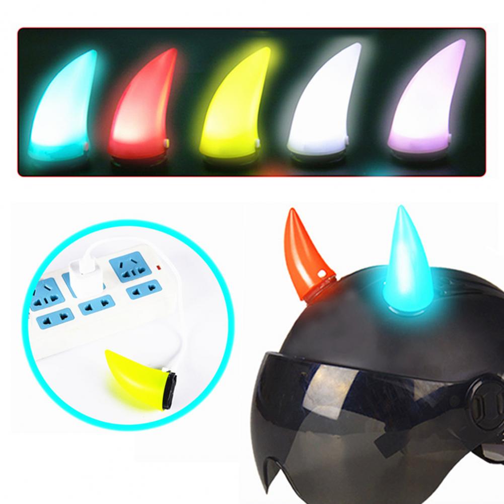 Mountain Biking Helmet - Motorcycle Helmet Devil Horns Multicolor Halloween