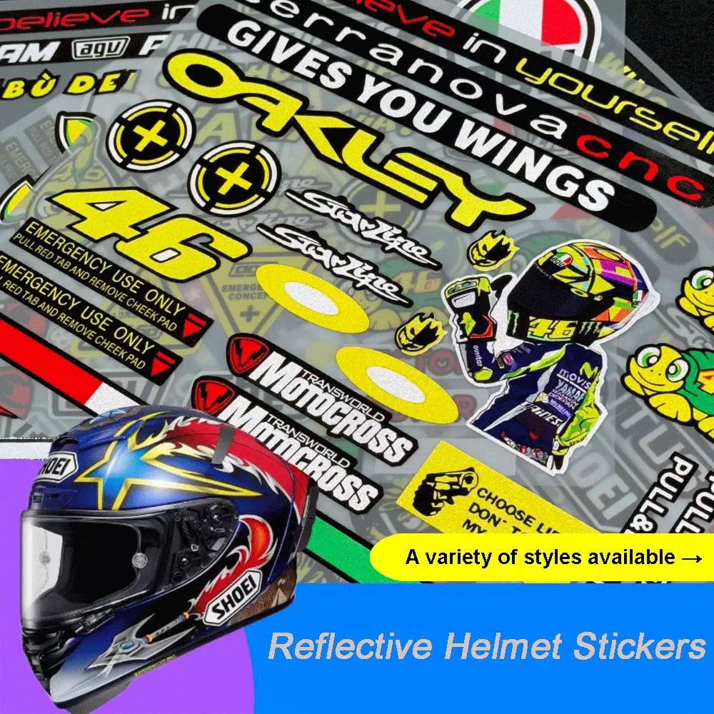 Mountain Biking Helmet - Reflective Decor Stickers for Car Motorcycle