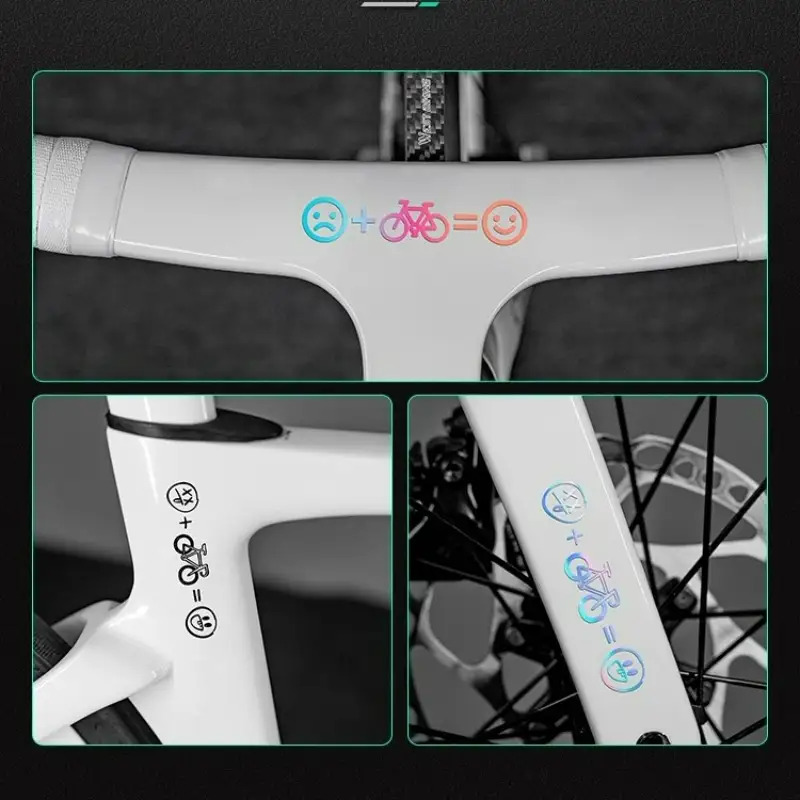 Mountain Biking Helmet - 4pcs Happy Face Bike Sticker Smiley