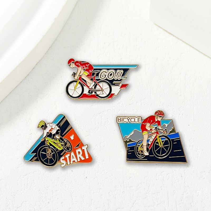 Mountain Biking Competition - New Mountain Road Bike Commemorative Brooch
