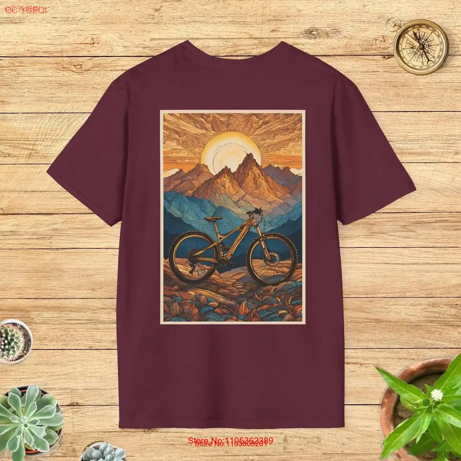 Mountain Biking Extreme - Scenic Mountain Bike Art T Shirt