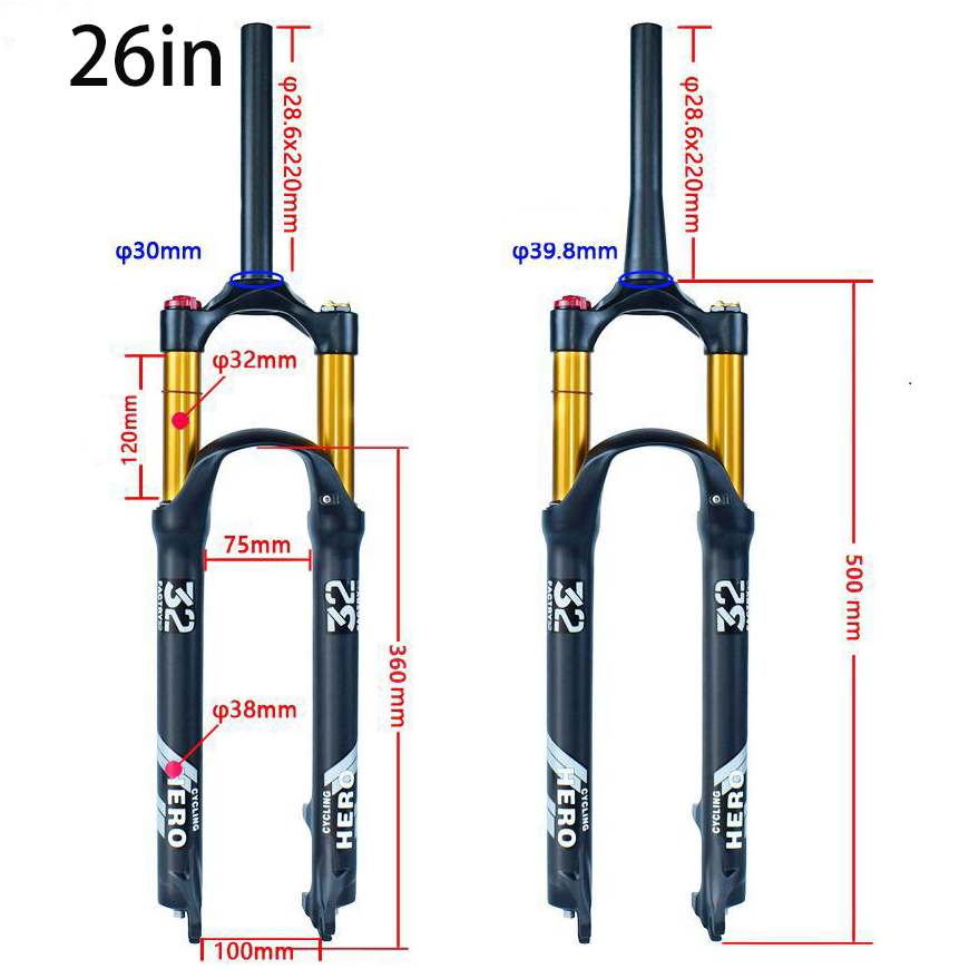 MTB Forks, Bike Suspension Air - Mountain Biking Jumps recension och pris