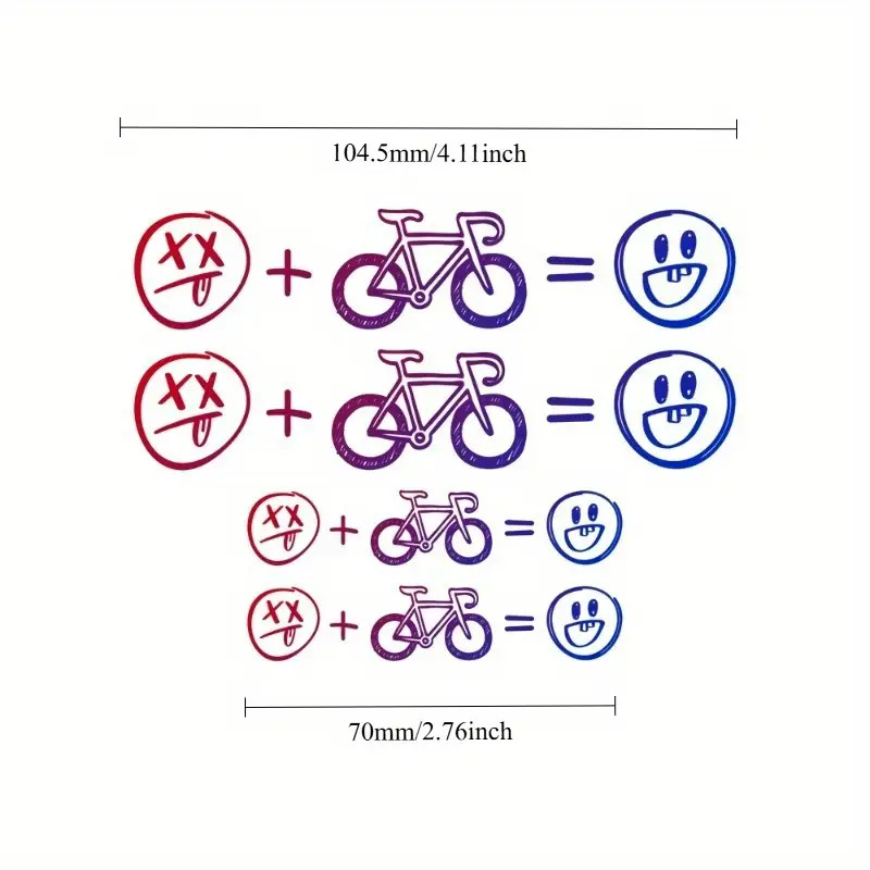 4pcs Happy Face Bike Sticker S - Mountain Biking Helmet recension och pris