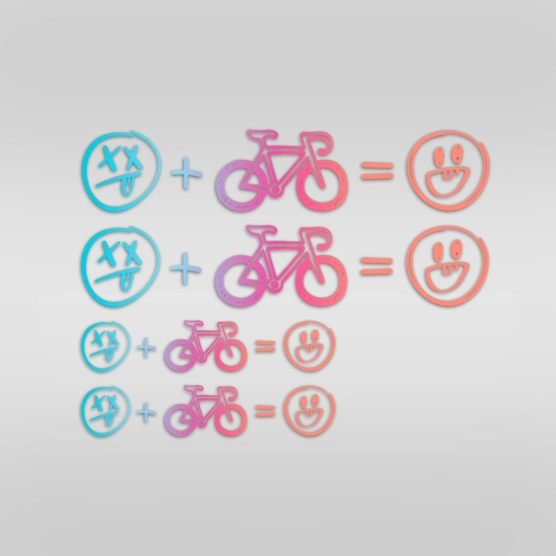 4pcs Happy Face Bike Sticker S - Mountain Biking Helmet recension och pris