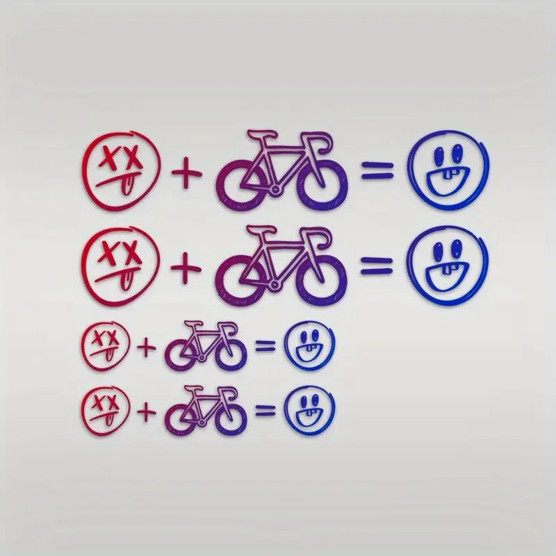 4pcs Happy Face Bike Sticker S - Mountain Biking Helmet recension och pris