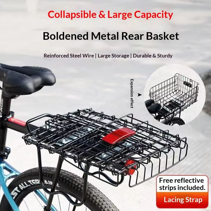 Foldable Bicycle Rear Basket L - Mountain Biking Rucksack recension och pris